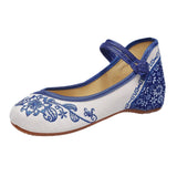 Zingj Style Embroidered Cloth Shoes Low Heel Plate Buckle Women's Single Shoes Dance Shoes Beef Tendon Sole Cloth