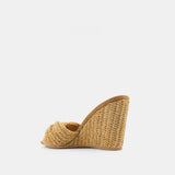 Slope And Retro Weaving High Heel Cool Drag Woman 2025 Summer New Dew Wearing Sandals Outside The Holiday