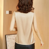 Summer Fashion Silk Womens Blouses Satin Tops Woman Shirts Embroidery Sleeveless Ladies Top V-neck Lace OL Women