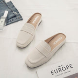 Half Slippers Women Wear Summer New Korean Version Of The Head Of The Lazy Muller Slippers Ladies