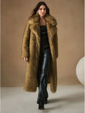 New Autumn And Winter Fashion Fluffy Long Coat Imitation Fox Furry Pike