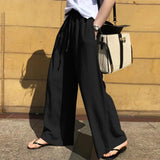 High Waist Cotton Solid Color Casual