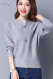 Femme Autumn Winter Women Sweater Batwing Sleeve Jersey mujer Oversized Jumper Slash Neck Women's Knitted Sweaters