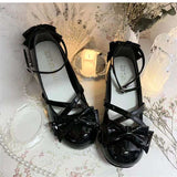 Jane Shoes Women's New Summer 2025 New Cross-Buntered Laureta Elegant Round Head Coarse Sheel Singles