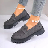 New British Wind Pedal Small Leather Shoes Women Retro Thick-Soled Lefang Shoes Casual Single