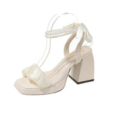 Sandals Are Purchased In Advance, Comfortable Permeable PU Rubber Coarse And High-Heeled
