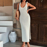 Beach Shirt Knitted Hanging Long Bikini Sunscreen Dress