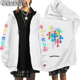 Jersey Art Letter Street Hickolote Harajuku Y2k Black Zipper Hoodie