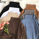 Sleeve T-shirts Women 4XL All-match Ulzzang Simple Teens Top Tees Harajuku Stylish Soft Fashion Clothing Elegant