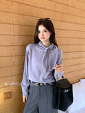 Xixi 2025 New Korean Version Of Elegant Long-Sleeved Wool Bottom Knitted Sweater Top