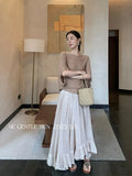Xixi 2025 Summer New Temperament Lotus Leaf Side High Waist Half Skirt French Dress Dress Dress Women