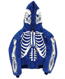 Zingj Women Skeleton Print Hoodies Long Sleeve O Neck Loose Pullovers Female Tops Retro Zip Hoodie Sweatshirt harajuk 211-0-Outfit