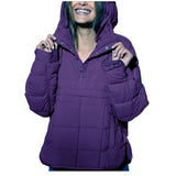 Autumn And Winter New Fashion Loose Long-Sleeved Hooded Cotton Jacket Warm