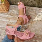 Sandals Women Wear 2025 Summer New Thick-Heeled High-Heeled Sandals Women Casual