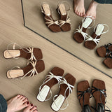 Fairy Wind Woven Temperament In The Summer Of 2025, Show-To-Toed And Sandals Women's One-Legged