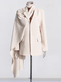The Autumn Of 2025, The New Fashion Shawl-Style Slaying Splicing Body Slimming Blazer Woman's