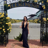 Women's Clothing Explosion Fashion Simple Sexy Deep V Waist Thin Temperament Dress