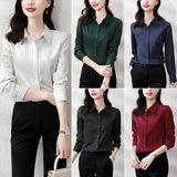 Senior Sense Stripe Shirt Female Light Ripe Wind Design Sense Minority Professional Temperament High-End Long Sleeve
