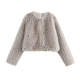 Women's Clothing 2025 Autumn And Winter Multi-Colored Artificial Fur Short Jacket Jacket Women