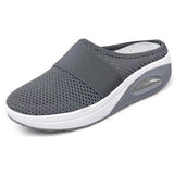 Summer No Heel One-Legged Pedaled Women's Shoes Lazy Shoes Large-Size Thick-Soled Shoes Air Cushion Mesh Breathable Half-Slipper