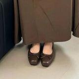 Head Shallow Single Shoes Women 2025 Spring And Autumn New French Evening Style Temperament Gentle Fairy Flat Bottom Retro Grandmother