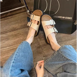 Boken Slippers Ms. Boken Wear The New Fish Mouth Korean Version Of The Buckle With A Cool Slippers High
