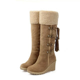 Large-Size Slopes And Snow Boots In Autumn And Winter 2025 Wish High-Heeled Women's
