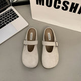 Jane's First Half Slippers Women Wear Half-Dragging 2025 Color Soft Flat Soles Pedaling Muller Shoes
