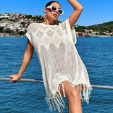 Beach Hoodie Hollow Knitted Loose Esui Seaside Resort Swimwear Shirt