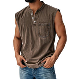 Explosion Sleeveless T-Shirt Young Men's Casual Trend Open The Door Wisht