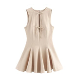 2025 New Women's Decoration Body Wave-Style Wide Swing Bow Trim Short