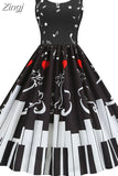 Summer Vintage Dress Women Spaghetti Strap Floral Print High Waist Elegant Sleeveless A-Line Party Midi Dress Robe