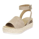 Women's Shoes Thick-Soled Women's Sandals Buckle With Slope Hemp Rope Light Soles High-Heeled Sandals