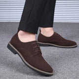 Zingj Men's Plus Size Frosted Casual Shoes Fashion British Lace Leather Shoes Men's Anti Velvet Shoes Wenzhou Shoes