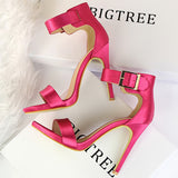 Shoes 2022 Women's Sandals Super High Heels Summer Women Shoes Fashion Metal Belt Buckle Heeled Sandals Sexy Party