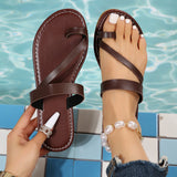 Slippers 2025 Spring New Simple Fashion Flat-Soled Sandals Women Women