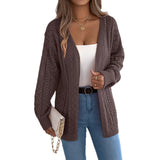 Shooting Autumn And Winter Hollow Lantern Long Sleeve Open-Sleeve Sweater Long Coat Women's