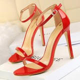 Shoes Pu Leather High Heels 2022 New Women Heels Sexy Stiletto Heels 11 Cm Party Shoes Color Matching Women