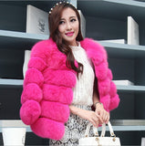 Fever Imitation Fox Fur Coat Women's Short-Sleeved Fur