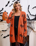 Sweater Girl Halloween Pumpkin Headed Jacket Jacket