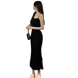 Zingj Belt Dress Female Summer Sleeveless Accept Waist Pure Desire Sexy Tight Show Thin Senior Feeling Bag Buttock Hot Girl Tight