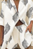 Fashion Women Shirts and Casual Wide Leg Shorts Print 2-piece Set Short Sleeve Tops Loose Short Sets Outfites Women