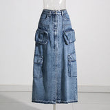 Skirt Female 2025 Autumn New Ins Wind High Waist Show Thin A-Word Skirt Niche Design Sense Edge Fishtail