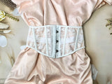 Rubber Bone Short Lace Mesh Outside Lashing Belt Lumbar Lolita Fish Bone