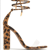 Transparent Straps With Thick Heel High Heel Women's Sandals 2025 Summer Fashion Large-Size Fish Mouth