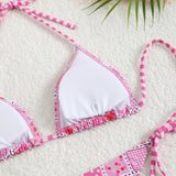 2025 New Swimsuit Print Split Bikini Triangle With Sexy Bikini Set