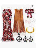 Hot Women's Hippie Clothing Fashion Wide Leg Horn Pants Clammed Trousers +