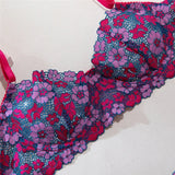 Purple Floral Lingerie Set- Outfit