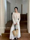 Price Does Not Return] Xiu Xixi 2025 Summer 100 Folds High Waist Half-Body Skirt French Dress