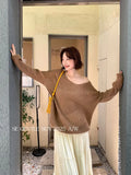 Xixi 13 Lines 2025 Autumn White Label In Temperament Elegant Mare Knit Sweater Sweater Female